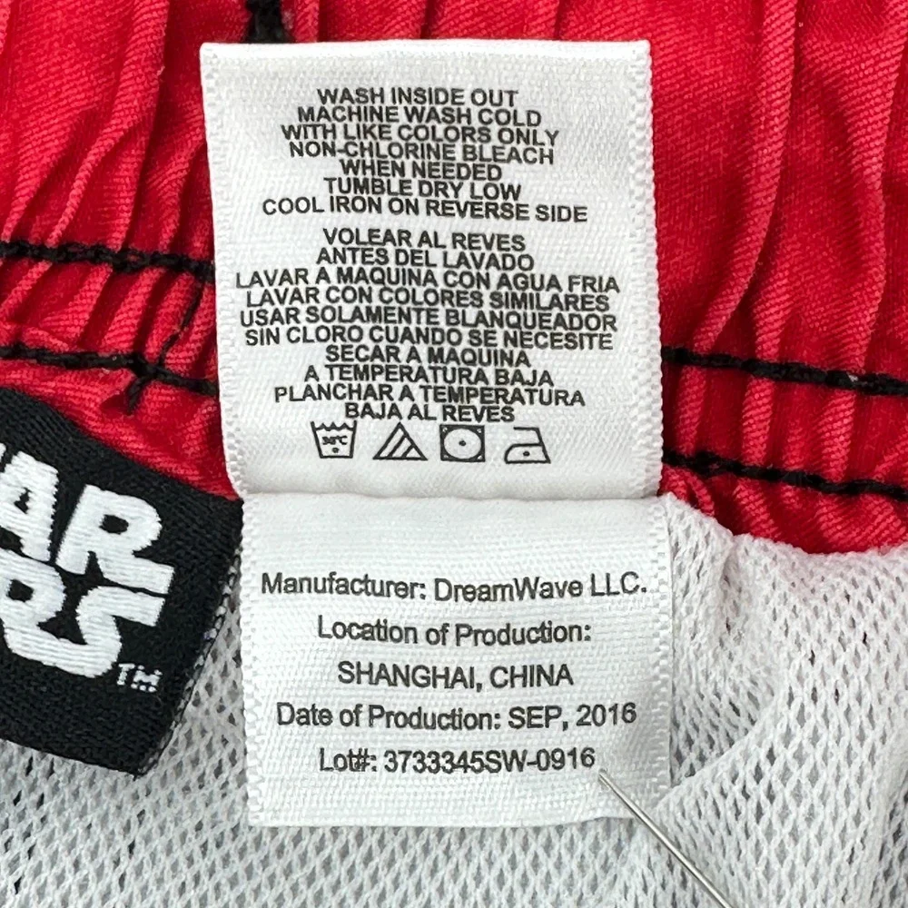Star Wars Swim Trunks Boys‎ Medium M Black Red Character Print